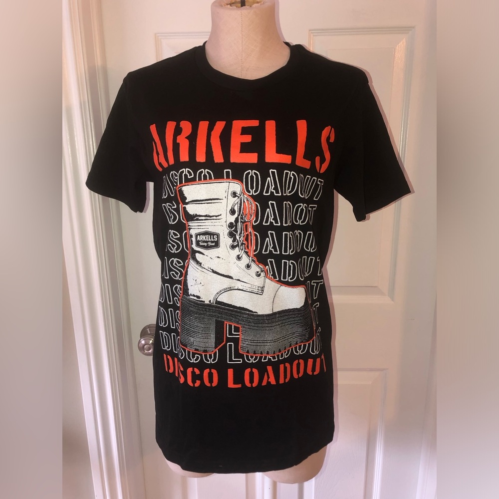 Arkells Tour Tee Black with Bold Red and White Graphics
